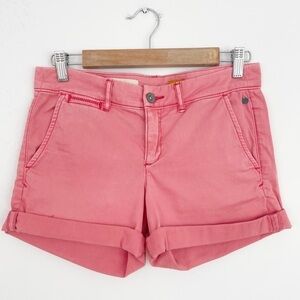 Anthropologie Pilcro and Letterpress Hyphen Boho Coral Cutoff Shorts Size 26
